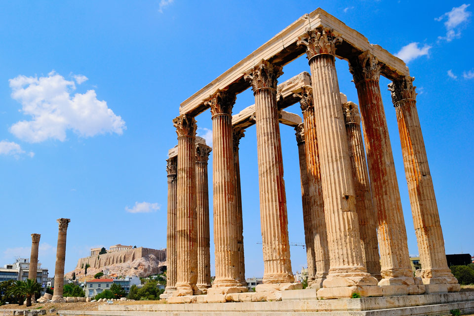 Храм Зевса Олимпийского в Афинах, Греция